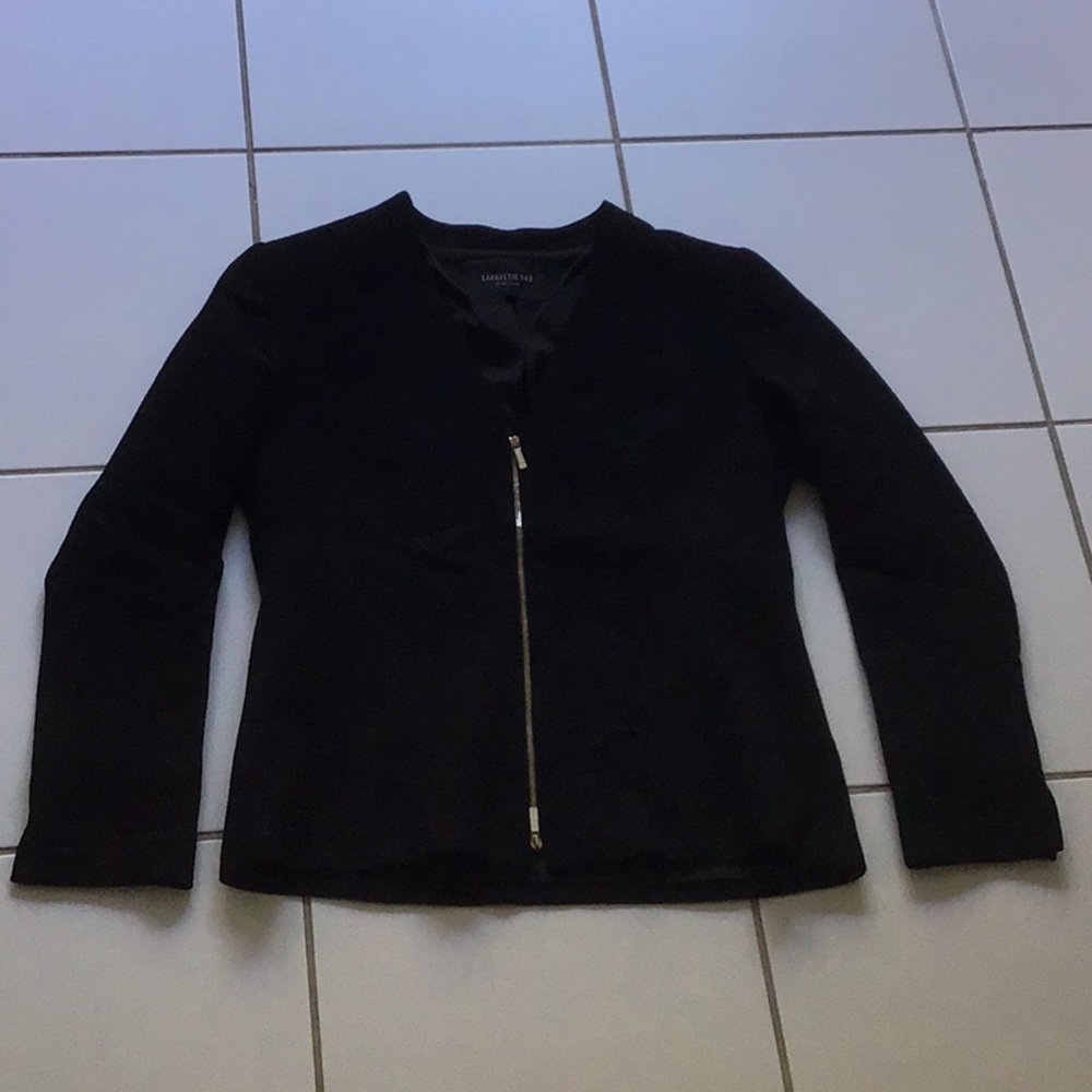 Lafayette black vneck blazer